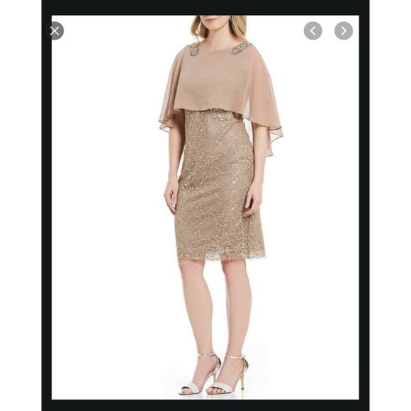 NWT Emma Street Cold Shoulder Flutter Sleeve Dress